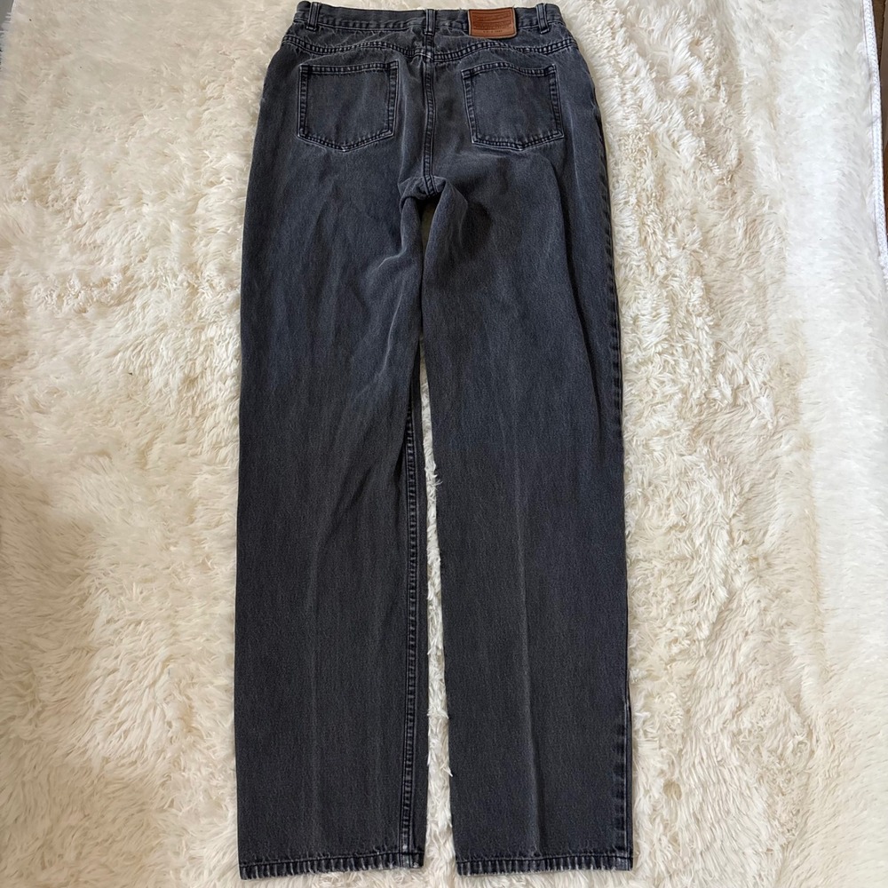 Pendleton Womens 12 Tall Jeans Faded Black Straight Leg High Rise 100% Cotton
